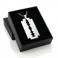 COLLAR HOJA DE AFEITAR DE ACERO INOXIDABLE